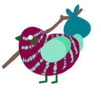 (unnamed), a maroon and mint chicken with a bar pattern