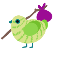 (unnamed), a lemon and grass chicken with a bar pattern