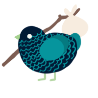 meow meow, a tumblr and teal chicken with a lace pattern