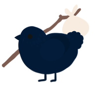 Eclipse, a tumblr chicken with a neck-speckle pattern