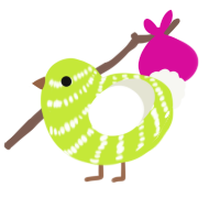 (unnamed), a lime and white chicken with a bar pattern