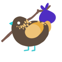 (unnamed), a bark and honey chicken with a neck-speckle pattern
