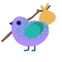 (unnamed), a lilac and turquoise chicken with a half-lace pattern