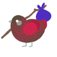 (unnamed), a bark and crimson chicken with a lace pattern