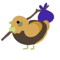 (unnamed), a bark and honey chicken with a head pattern
