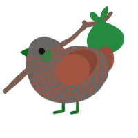 Kerfluffle, a grey and russet chicken with a lace pattern