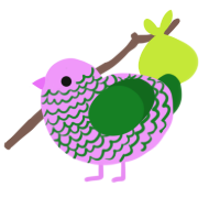 (unnamed), a lavender and leaf chicken with a lace pattern