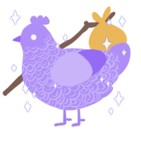 Softest Lilac, a lilac chicken with a double-lace pattern