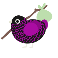 (unnamed), a sable and plum chicken with a lace pattern