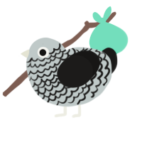 (unnamed), a silver and sable chicken with a lace pattern