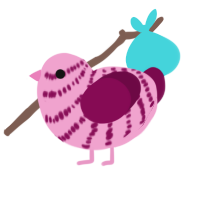 (unnamed), a pink and wine chicken with a bar pattern