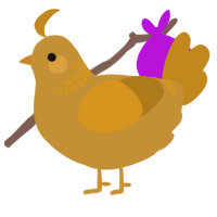 (unnamed), a gold and ochre chicken with a neck-band pattern