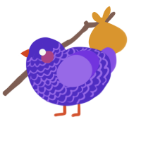 (unnamed), a indigo and blurple chicken with a lace pattern