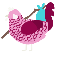(unnamed), a pink and maroon chicken with a lace pattern