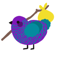 (unnamed), a violet and sea chicken with a lace pattern