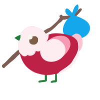 Minty Fresh, a crimson and rose chicken with a head pattern