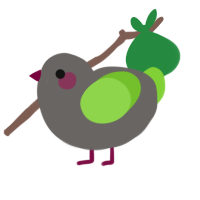 Medley, a grey and grass chicken
