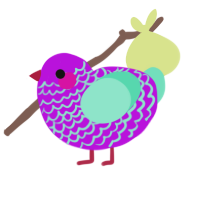 (unnamed), a amethyst and mint chicken with a lace pattern