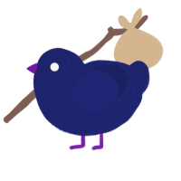 xxy navy, a navy chicken with a double-lace pattern