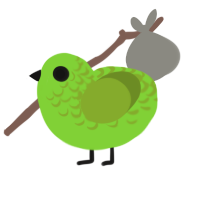 bep bop, a grass and chartreuse chicken with a half-lace pattern