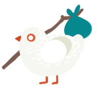 Soufflé, a white chicken with a half-lace pattern
