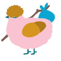 Dolly, a rose and ochre chicken