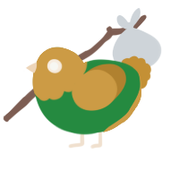 (unnamed), a viridian and gold chicken with a head pattern
