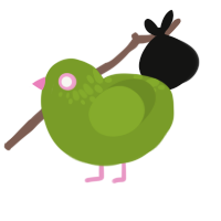 Matcha, a chartreuse chicken with a neck-speckle pattern