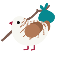 (unnamed), a white and brown chicken with a half-bar pattern