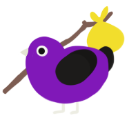 Slumbering Abyss, a violet and sable chicken
