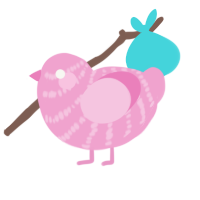 (unnamed), a pink chicken with a bar pattern