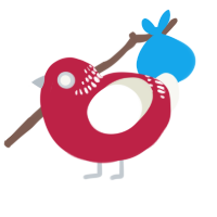 Candy, a crimson and white chicken with a neck-band pattern