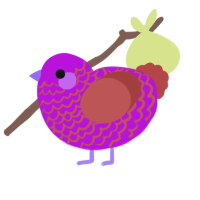 oh god, a amethyst and red chicken with a lace pattern