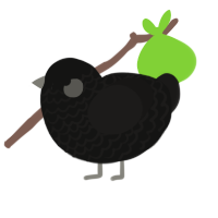 (unnamed), a black and sable chicken with a lace pattern