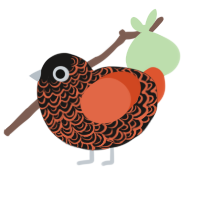 (unnamed), a sable and vermilion chicken with a double-lace pattern