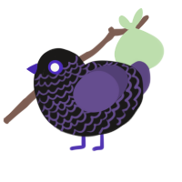Goth Jr, a sable and overcast chicken with a lace pattern