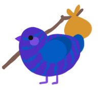 (unnamed), a indigo and ultramarine chicken with a bar pattern