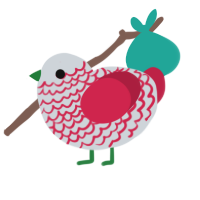 Dinophobia, a mist and crimson chicken with a lace pattern