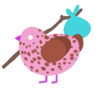 Dysmorphophobia, a pink and russet chicken with a speckle pattern