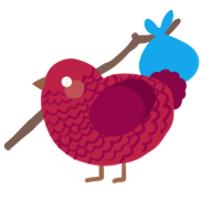 (unnamed), a crimson and maroon chicken with a lace pattern
