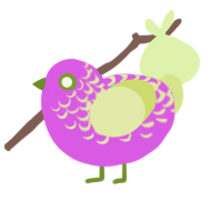Spring, a orchid and lemon chicken with a half-lace pattern
