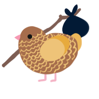 Mini Goldie, a brown and honey chicken with a lace pattern