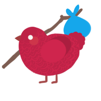 (unnamed), a crimson chicken with a double-lace pattern