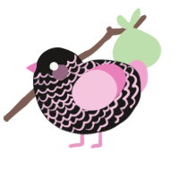 (unnamed), a sable and pink chicken with a lace pattern