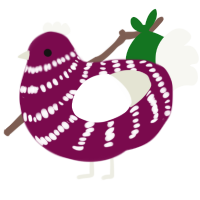 CandiKane, a wine and white chicken with a bar pattern