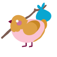 Painted, a rose and orange chicken with a head pattern