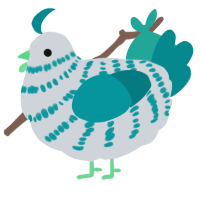 (unnamed), a mist and teal chicken with a bar pattern