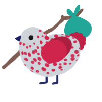 (unnamed), a mist and crimson chicken with a speckle pattern
