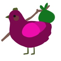 A wine and fuchsia chicken