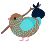 (unnamed), a brown and aqua chicken with a lace pattern